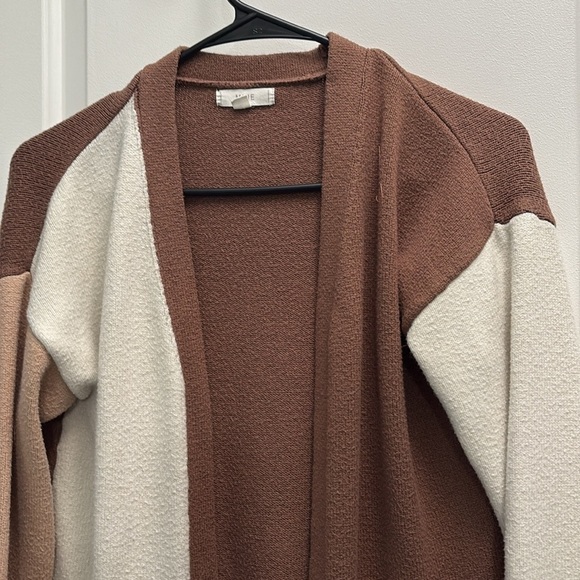 MINE Color Block Long Sleeve Sweater Cardigan Size Small - Picture 3 of 9